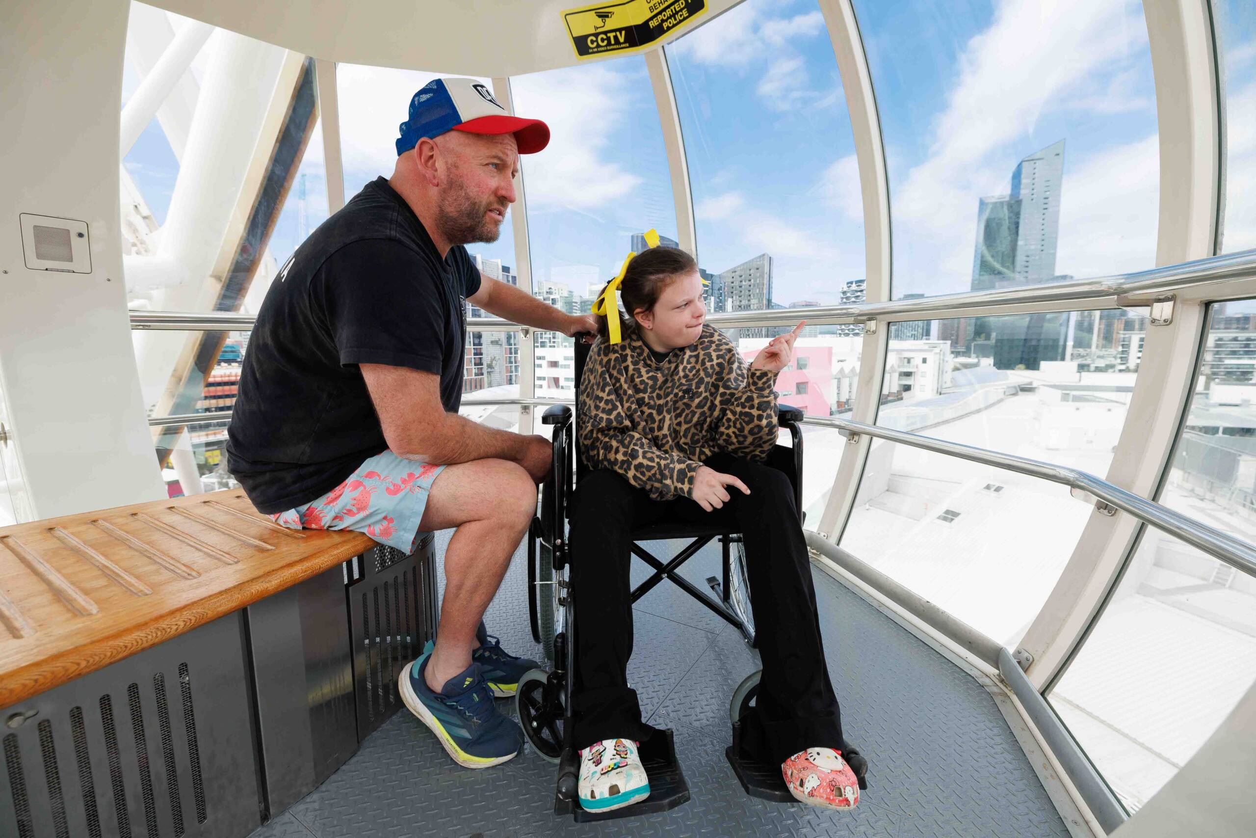 Step-free, level boarding onto a Melbourne Star cabin